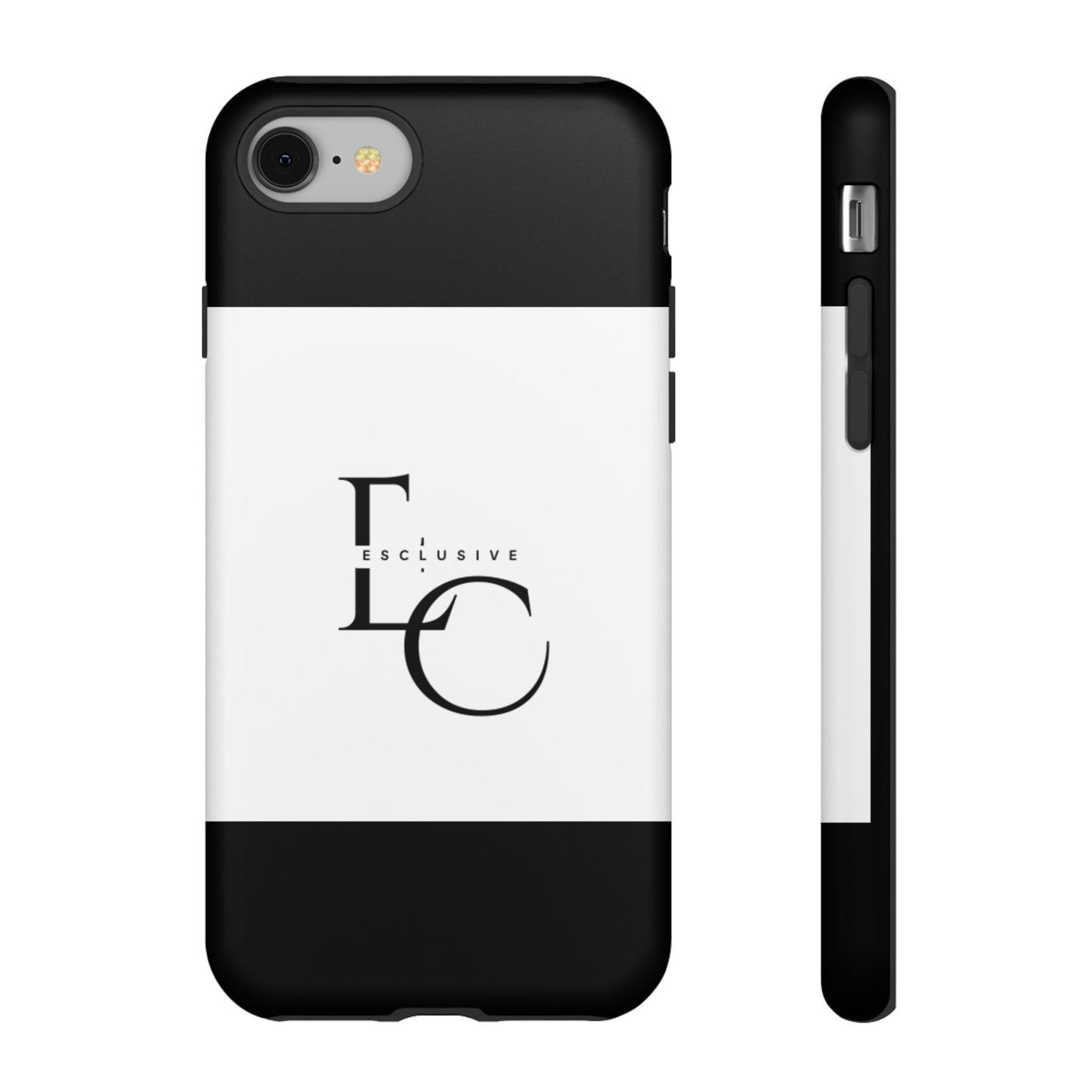 LC Exclusive Monogram Tough Phone Case — Black & White Slim Protective Cover