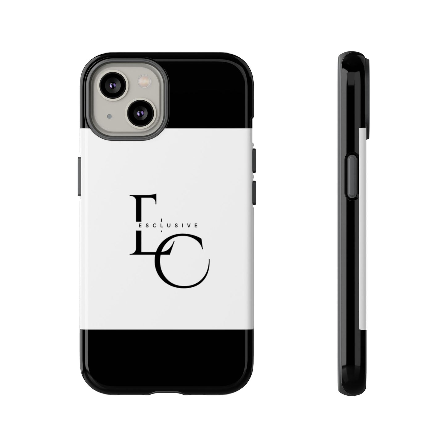 LC Exclusive Monogram Tough Phone Case — Black & White Slim Protective Cover