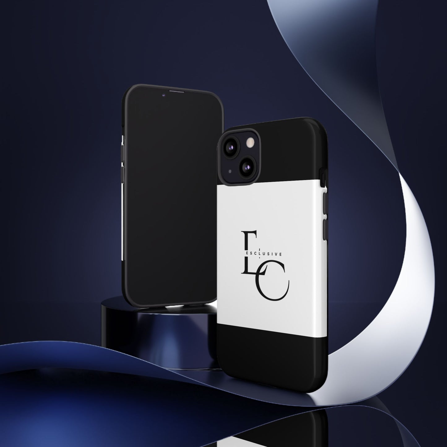 LC Exclusive Monogram Tough Phone Case — Black & White Slim Protective Cover