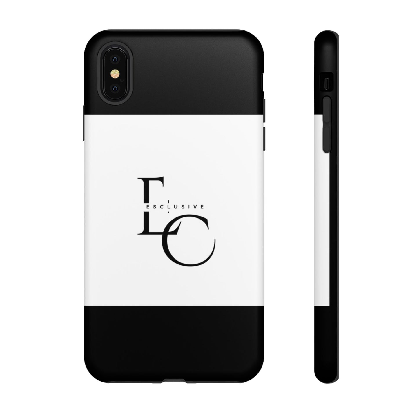 LC Exclusive Monogram Tough Phone Case — Black & White Slim Protective Cover