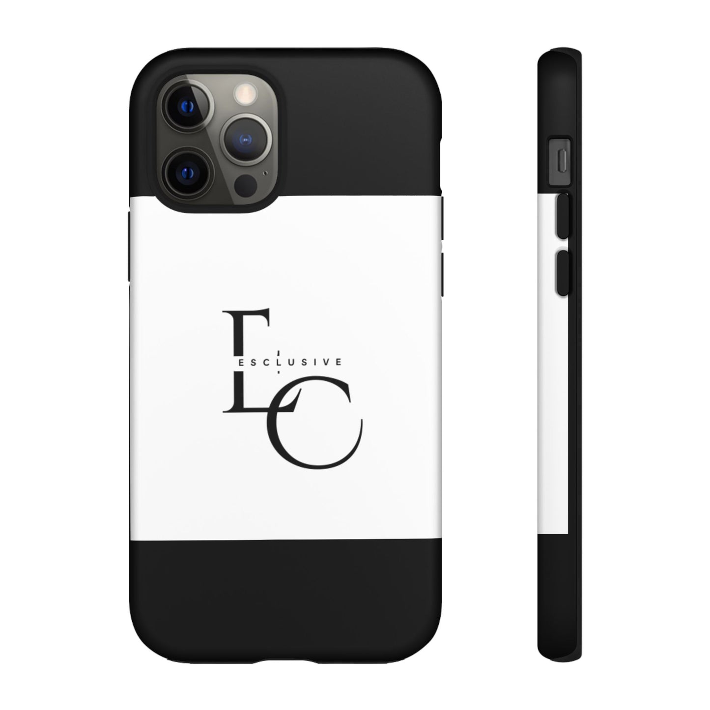 LC Exclusive Monogram Tough Phone Case — Black & White Slim Protective Cover