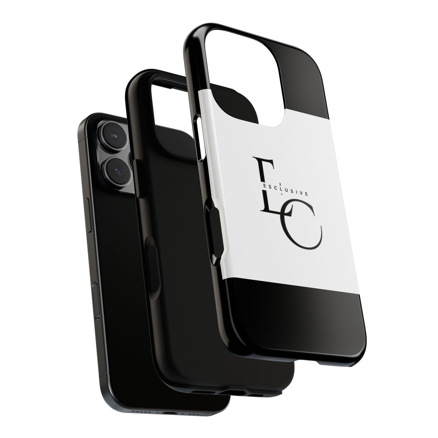 LC Exclusive Monogram Tough Phone Case — Black & White Slim Protective Cover