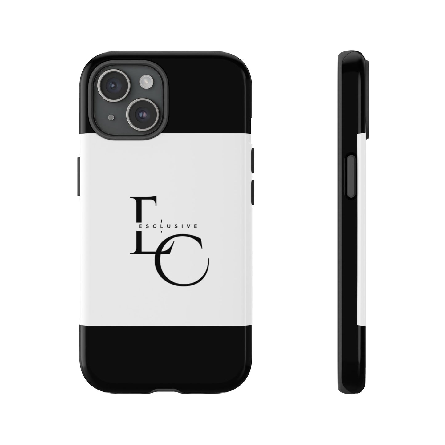 LC Exclusive Monogram Tough Phone Case — Black & White Slim Protective Cover