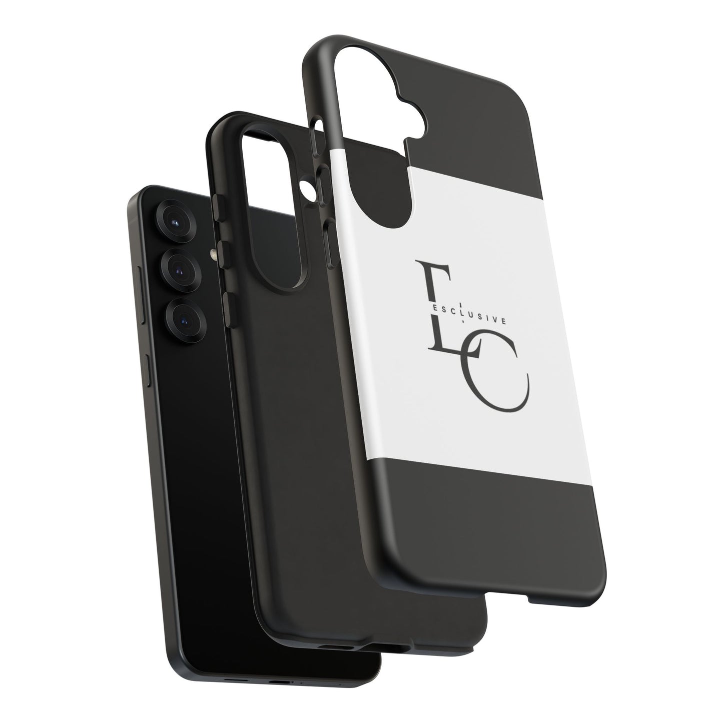 LC Exclusive Monogram Tough Phone Case — Black & White Slim Protective Cover