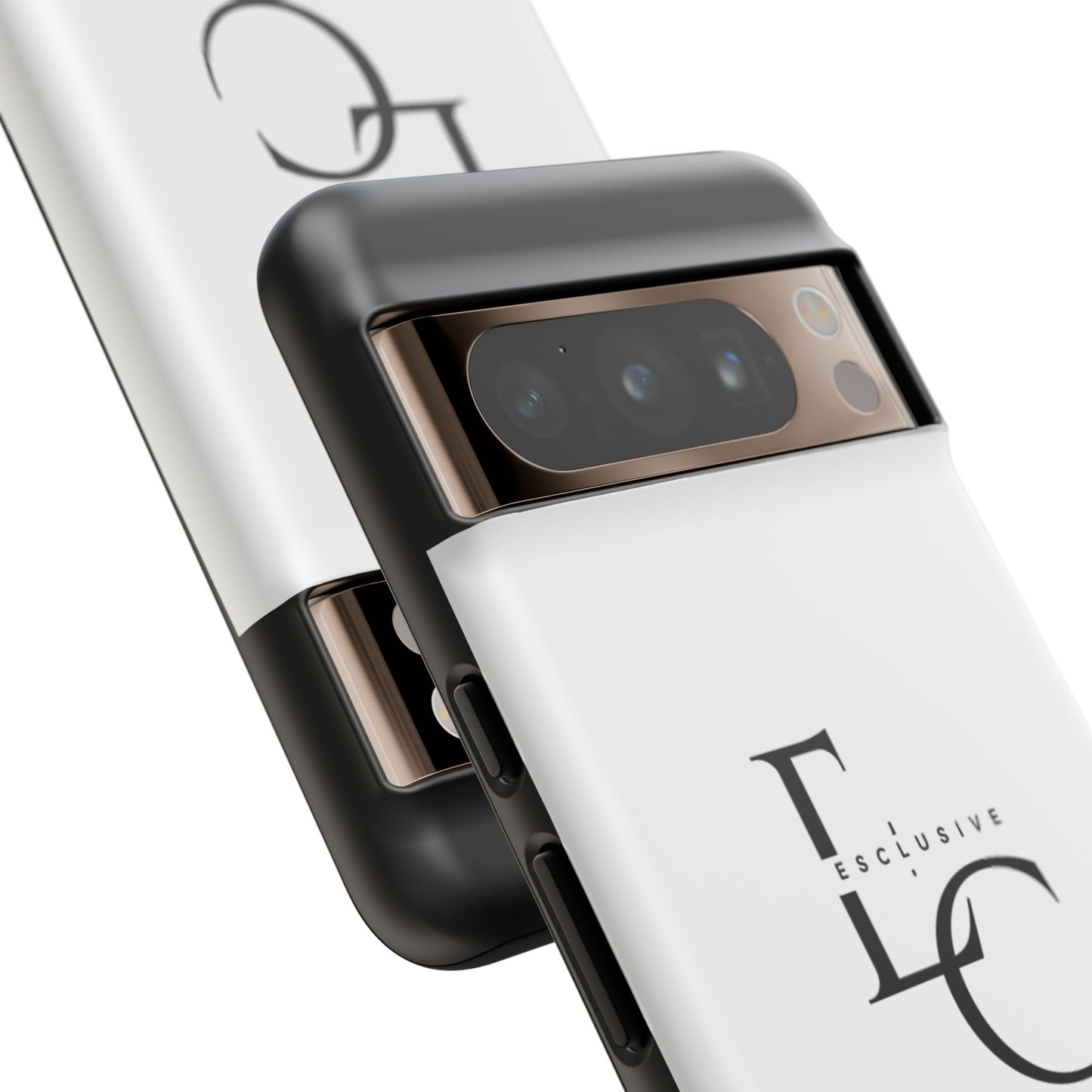 LC Exclusive Monogram Tough Phone Case — Black & White Slim Protective Cover