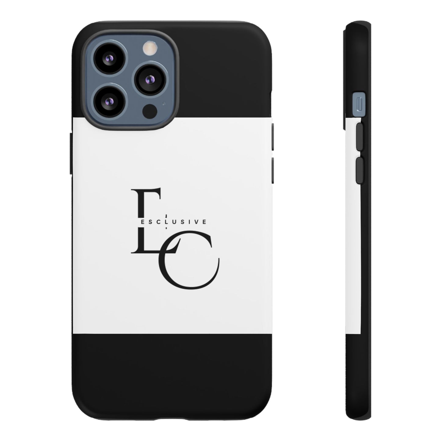 LC Exclusive Monogram Tough Phone Case — Black & White Slim Protective Cover