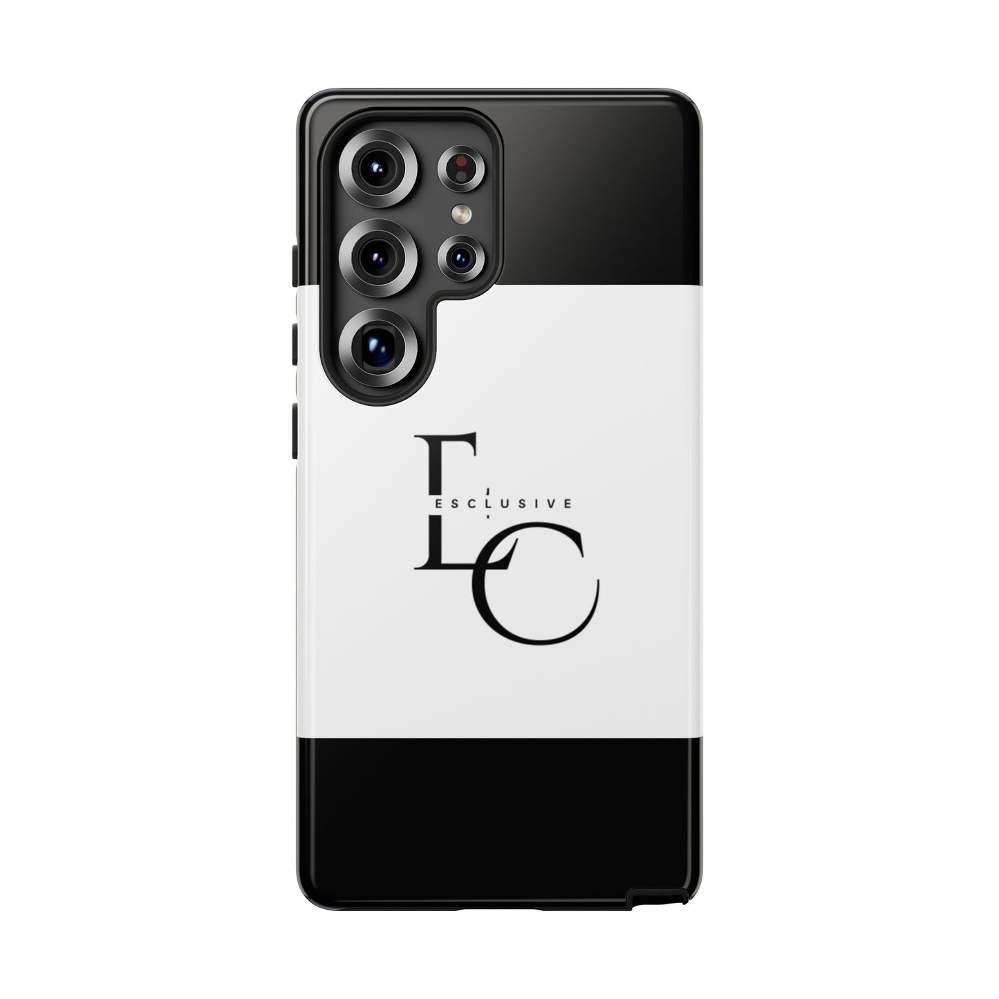 LC Exclusive Monogram Tough Phone Case — Black & White Slim Protective Cover