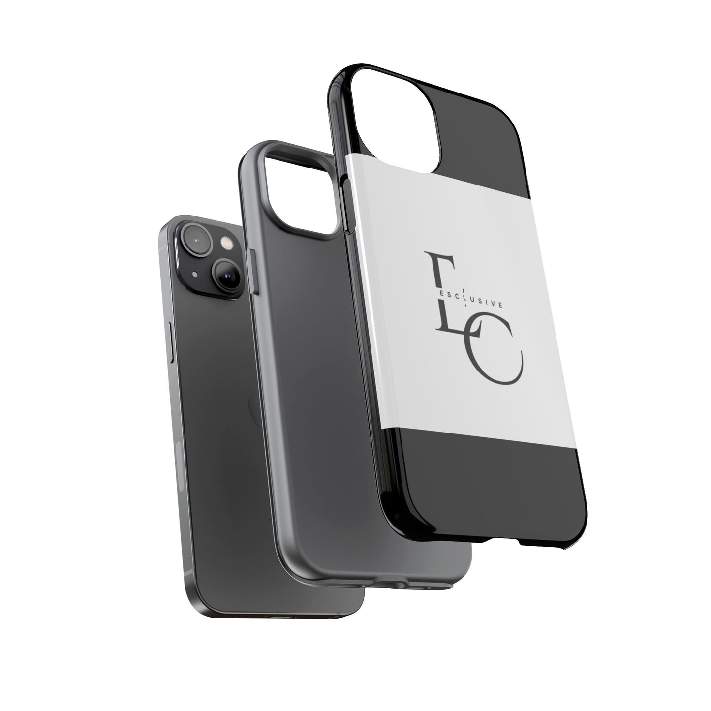 LC Exclusive Monogram Tough Phone Case — Black & White Slim Protective Cover
