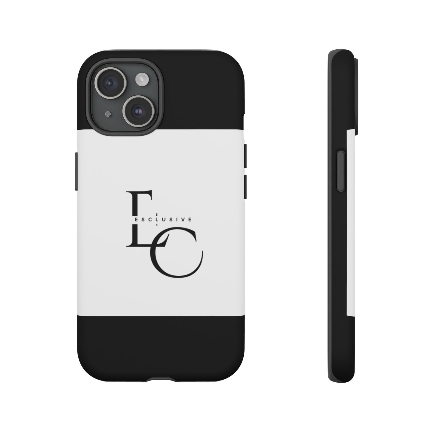LC Exclusive Monogram Tough Phone Case — Black & White Slim Protective Cover