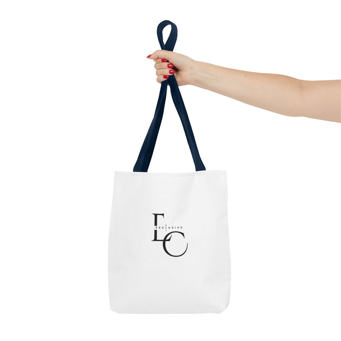 Minimalist Black Tote Bag with EO Monogram Logo — Stylish Everyday Canvas Tote