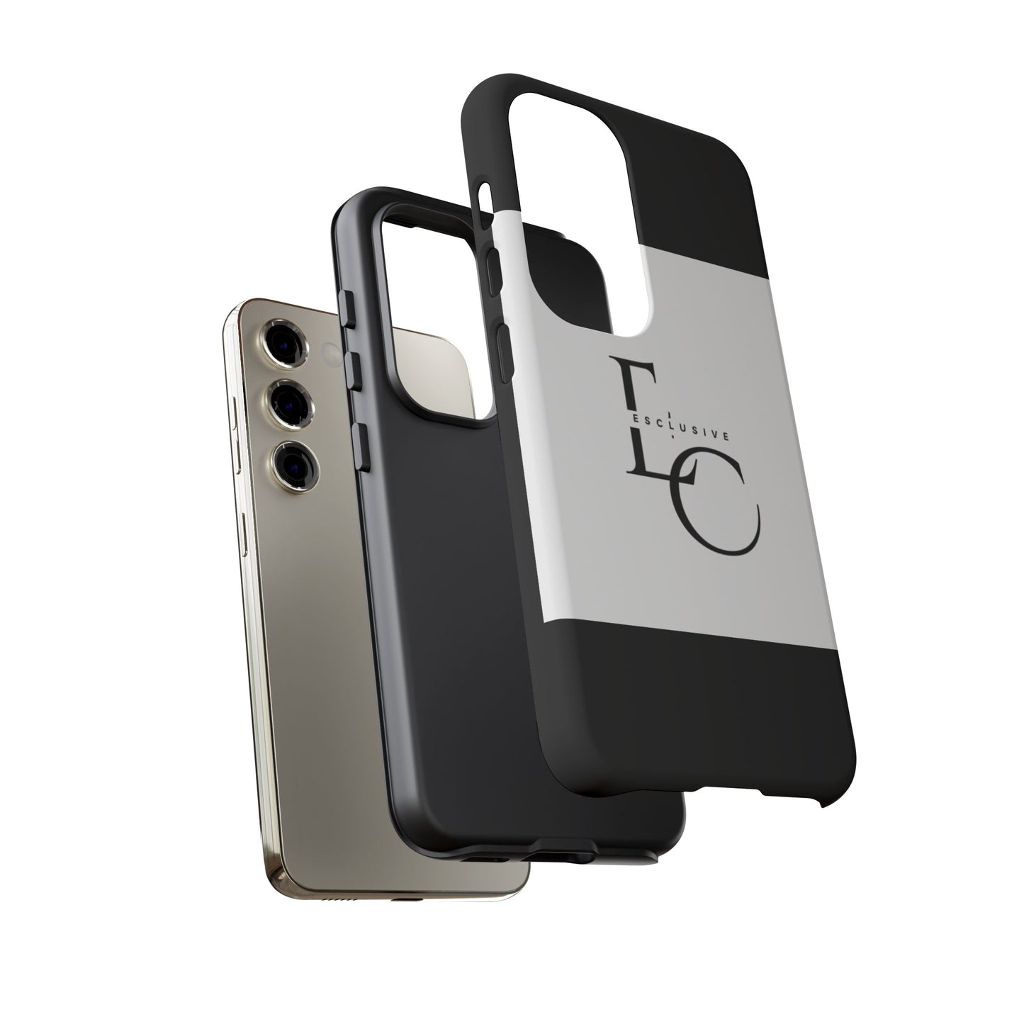 LC Exclusive Monogram Tough Phone Case — Black & White Slim Protective Cover