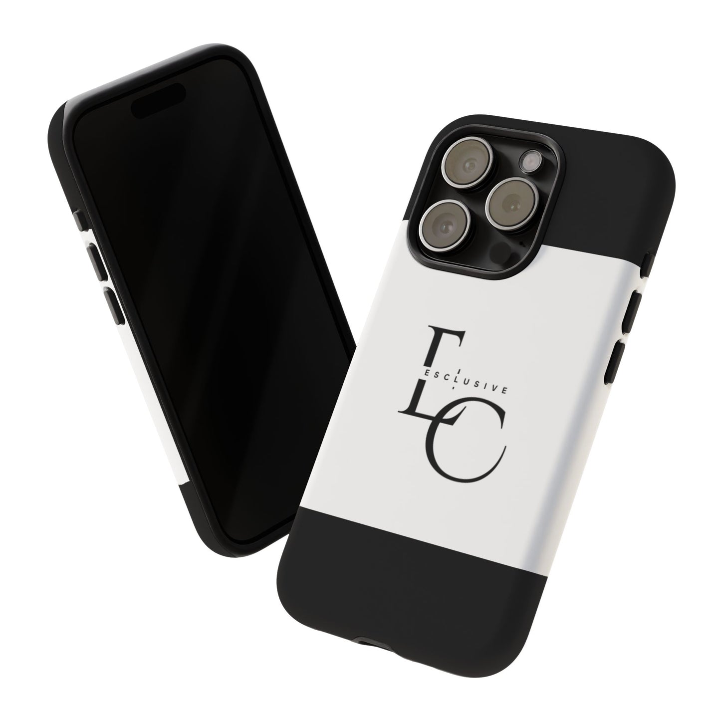 LC Exclusive Monogram Tough Phone Case — Black & White Slim Protective Cover