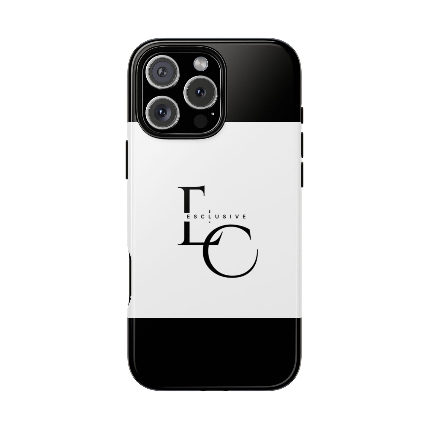 LC Exclusive Monogram Tough Phone Case — Black & White Slim Protective Cover