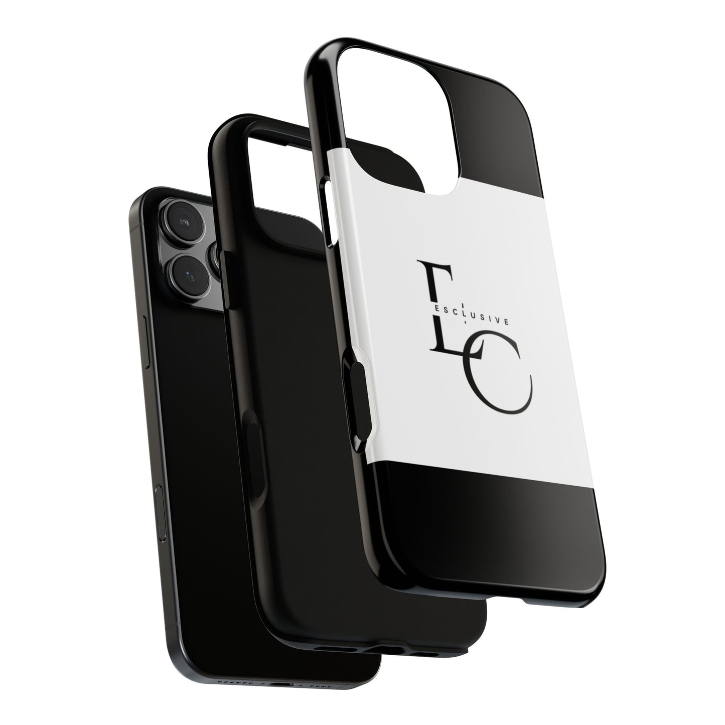 LC Exclusive Monogram Tough Phone Case — Black & White Slim Protective Cover