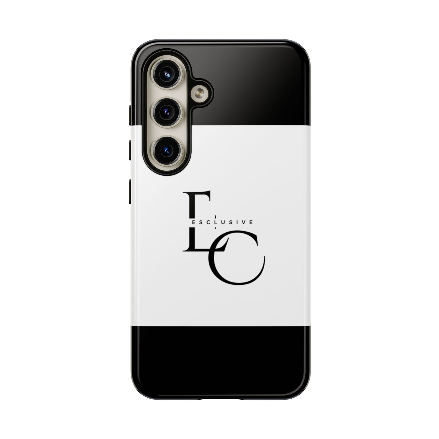 LC Exclusive Monogram Tough Phone Case — Black & White Slim Protective Cover