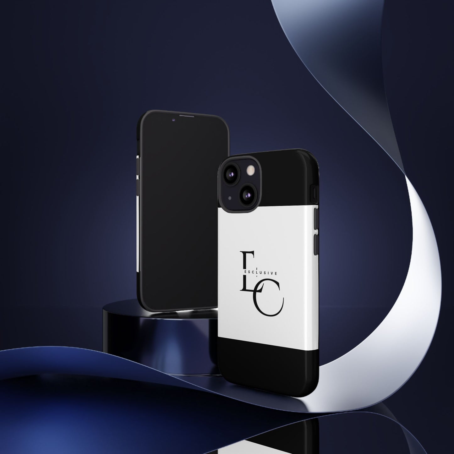 LC Exclusive Monogram Tough Phone Case — Black & White Slim Protective Cover