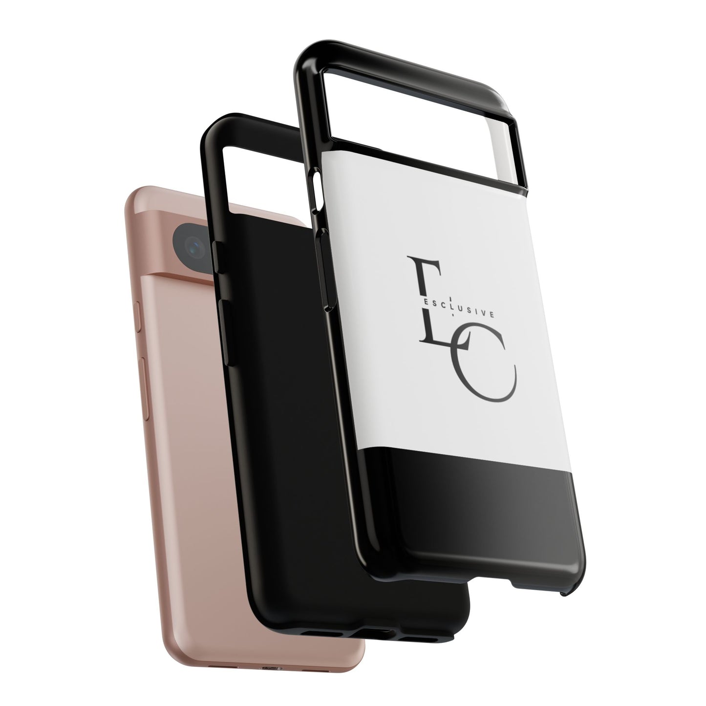 LC Exclusive Monogram Tough Phone Case — Black & White Slim Protective Cover