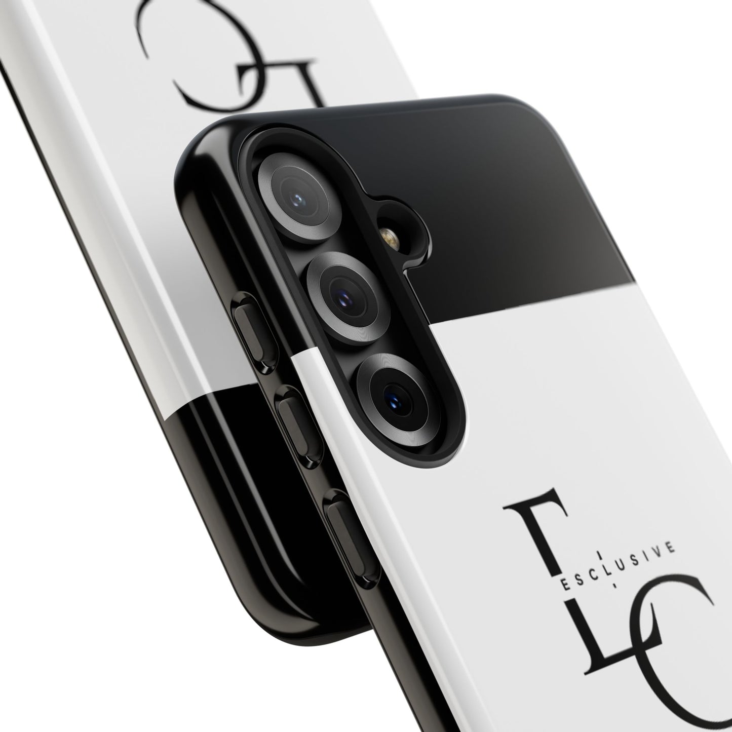 LC Exclusive Monogram Tough Phone Case — Black & White Slim Protective Cover