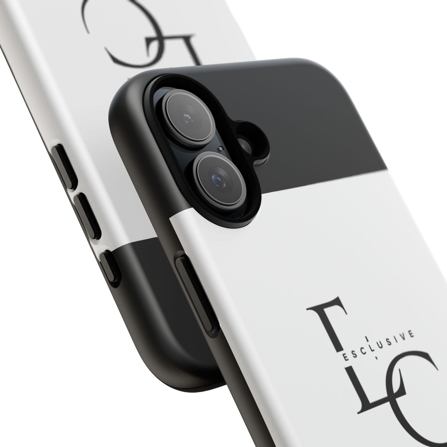 LC Exclusive Monogram Tough Phone Case — Black & White Slim Protective Cover
