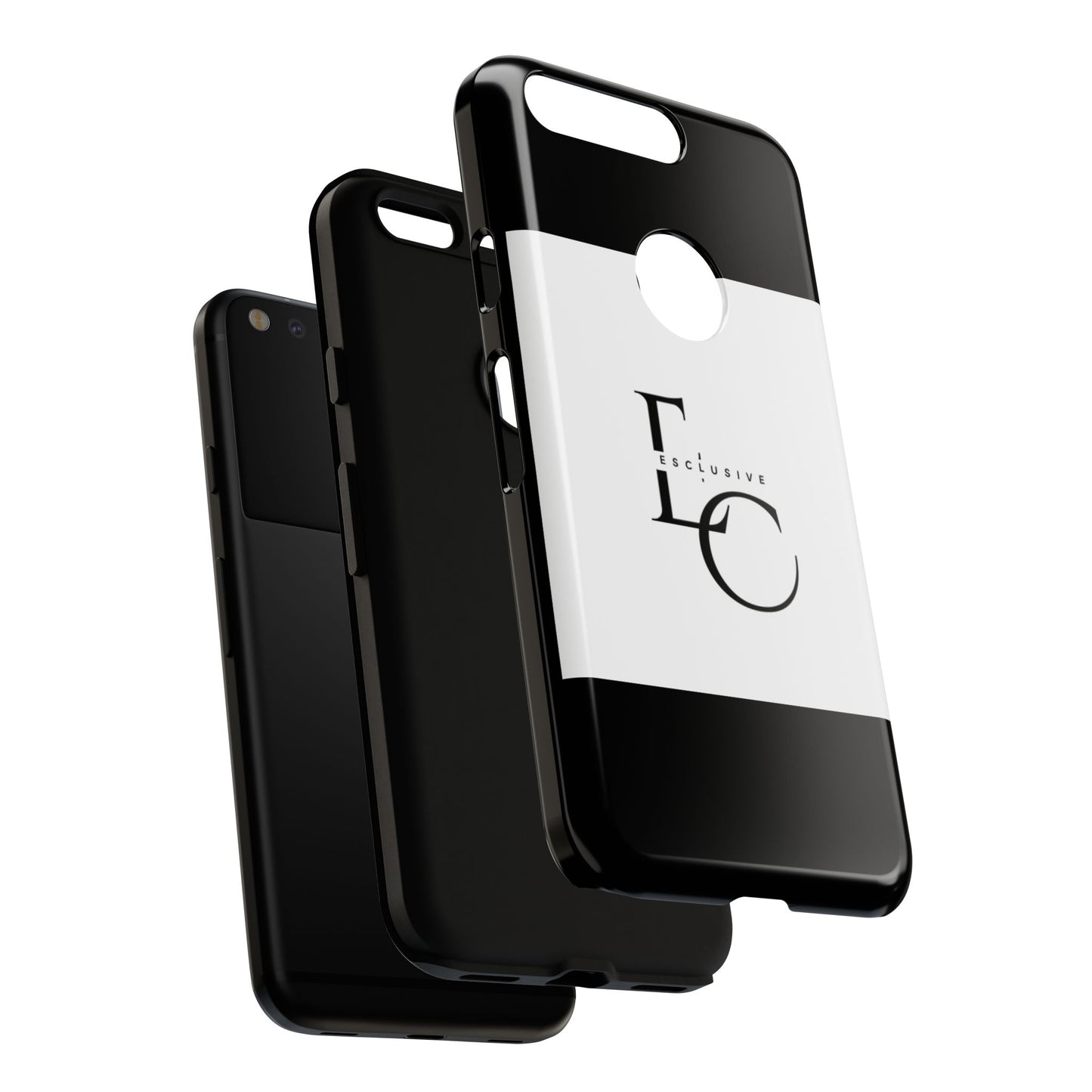LC Exclusive Monogram Tough Phone Case — Black & White Slim Protective Cover