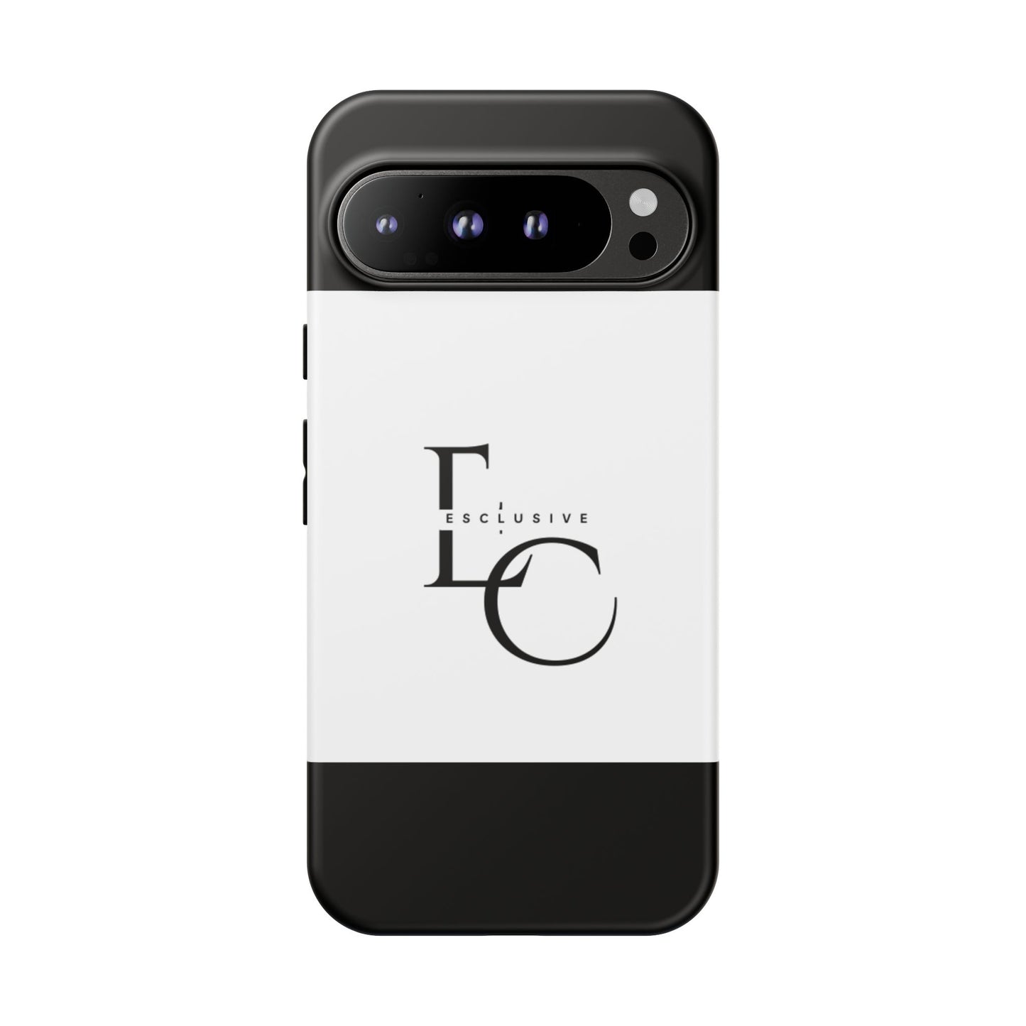 LC Exclusive Monogram Tough Phone Case — Black & White Slim Protective Cover