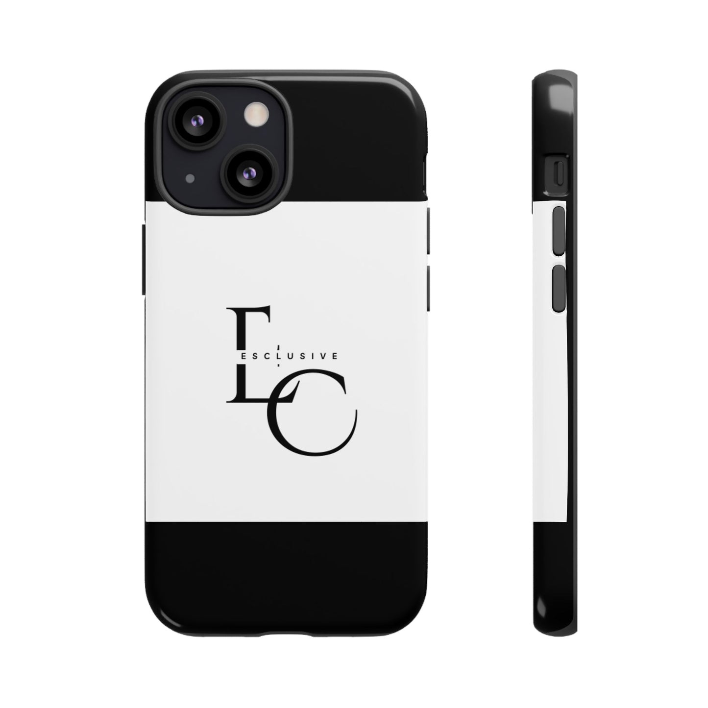 LC Exclusive Monogram Tough Phone Case — Black & White Slim Protective Cover