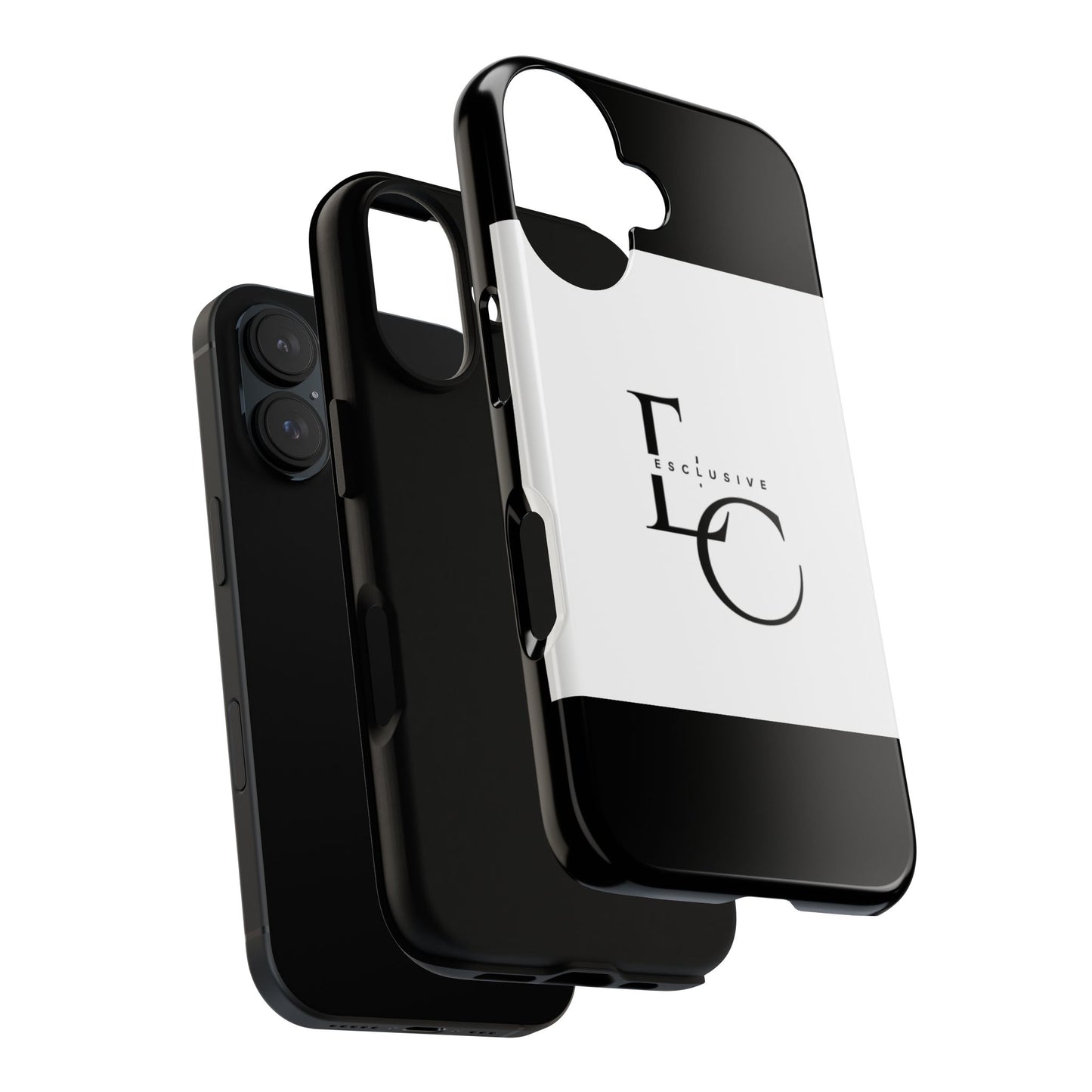LC Exclusive Monogram Tough Phone Case — Black & White Slim Protective Cover