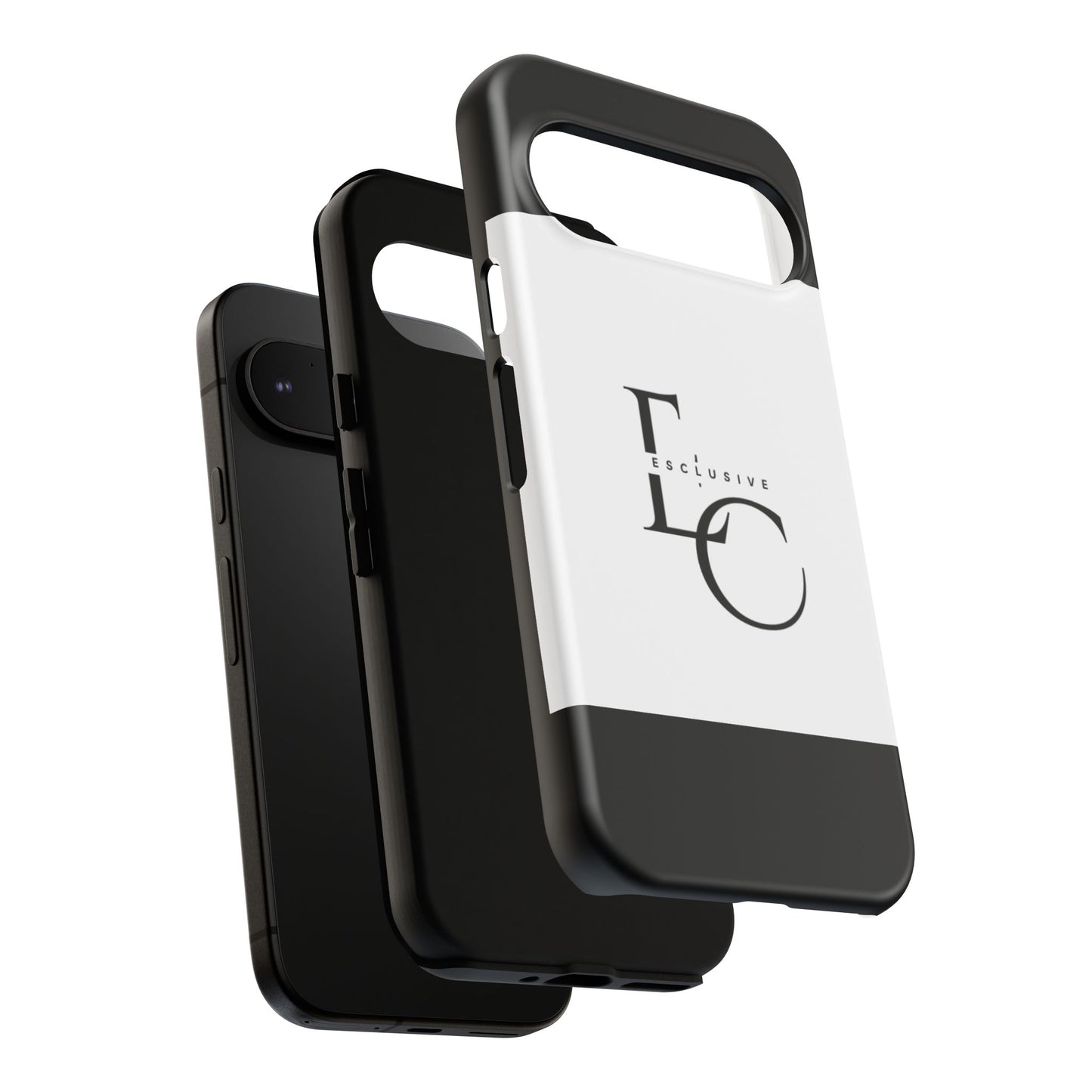LC Exclusive Monogram Tough Phone Case — Black & White Slim Protective Cover