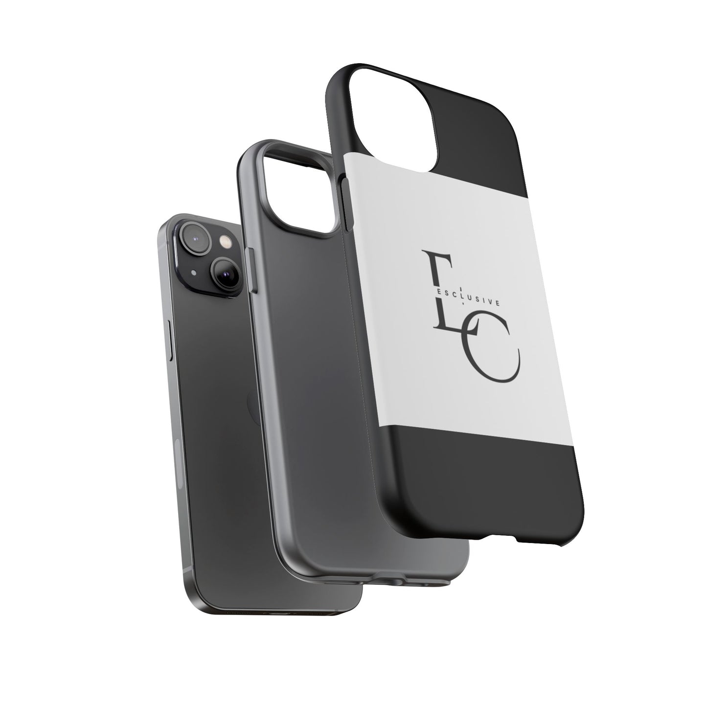 LC Exclusive Monogram Tough Phone Case — Black & White Slim Protective Cover