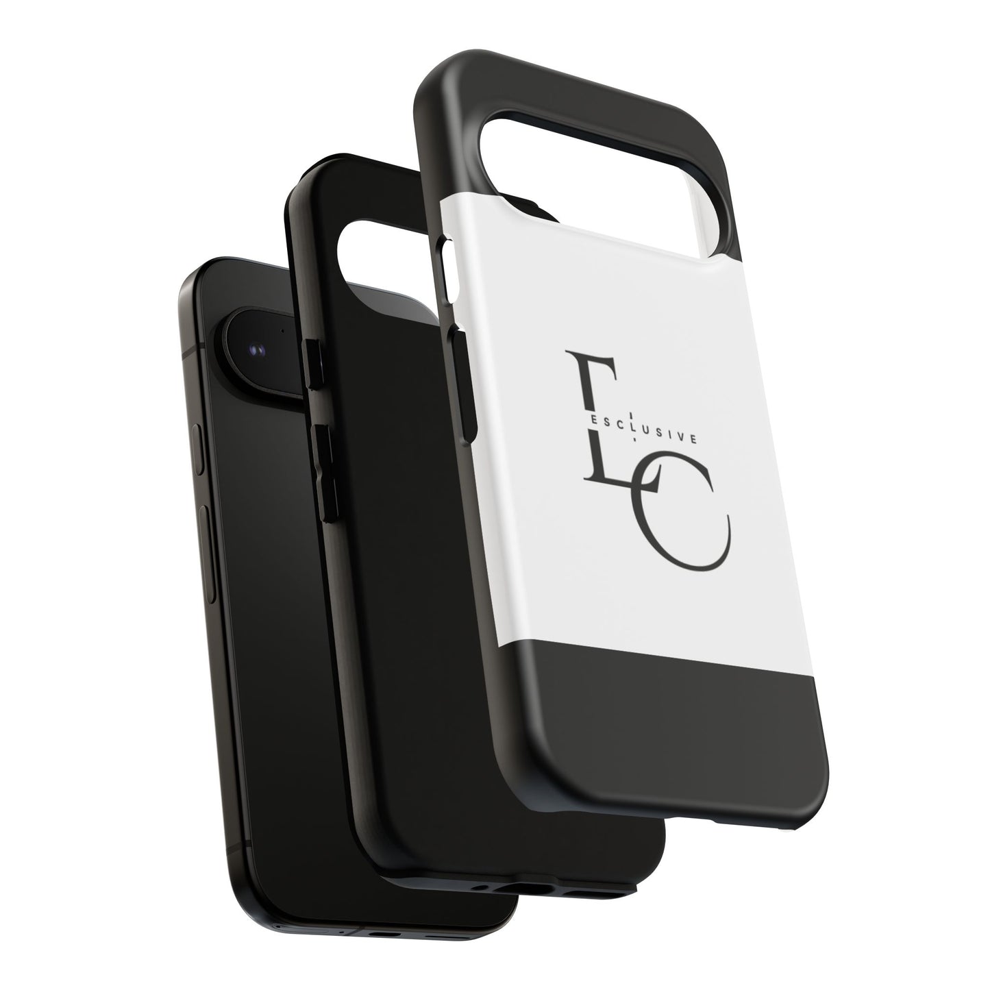 LC Exclusive Monogram Tough Phone Case — Black & White Slim Protective Cover