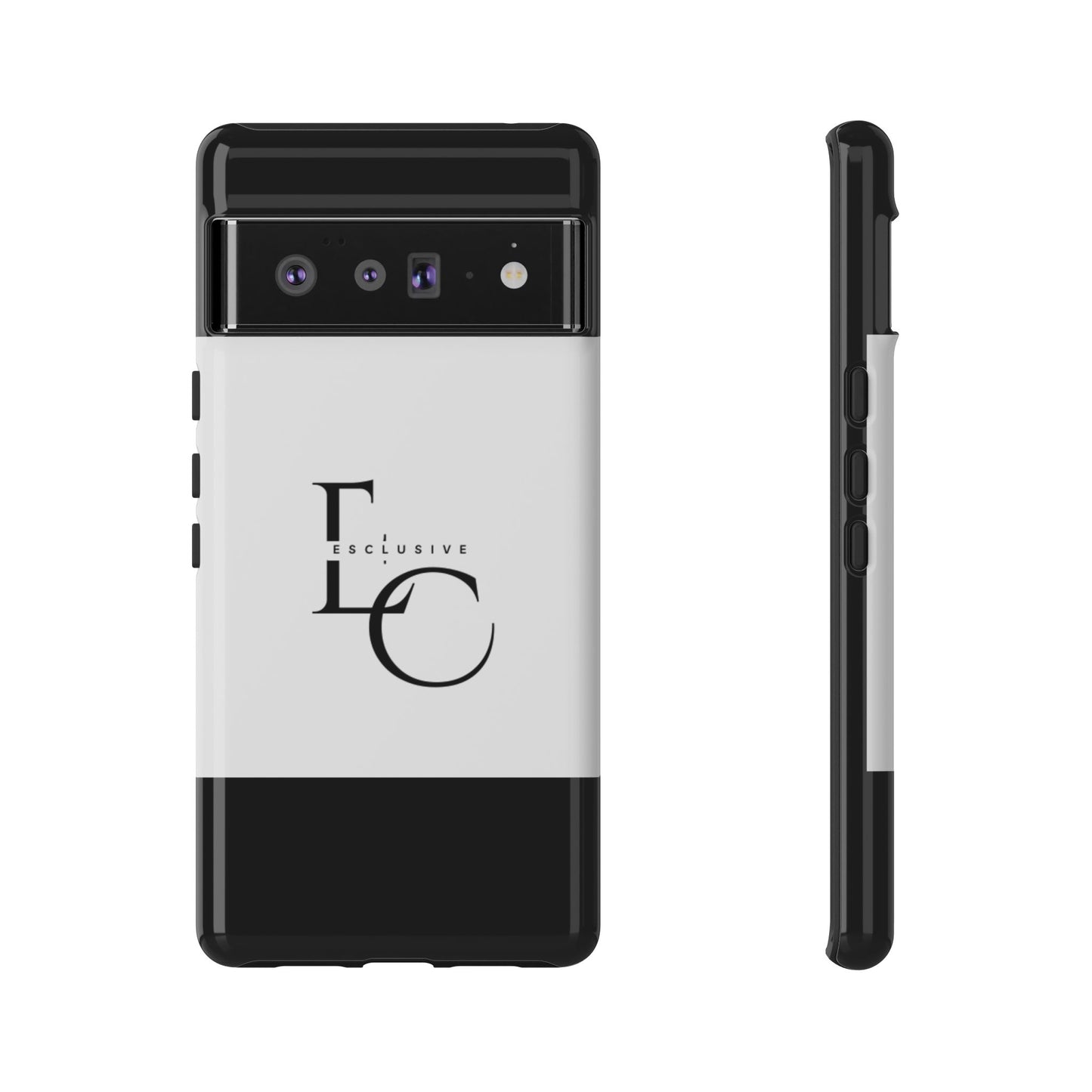 LC Exclusive Monogram Tough Phone Case — Black & White Slim Protective Cover