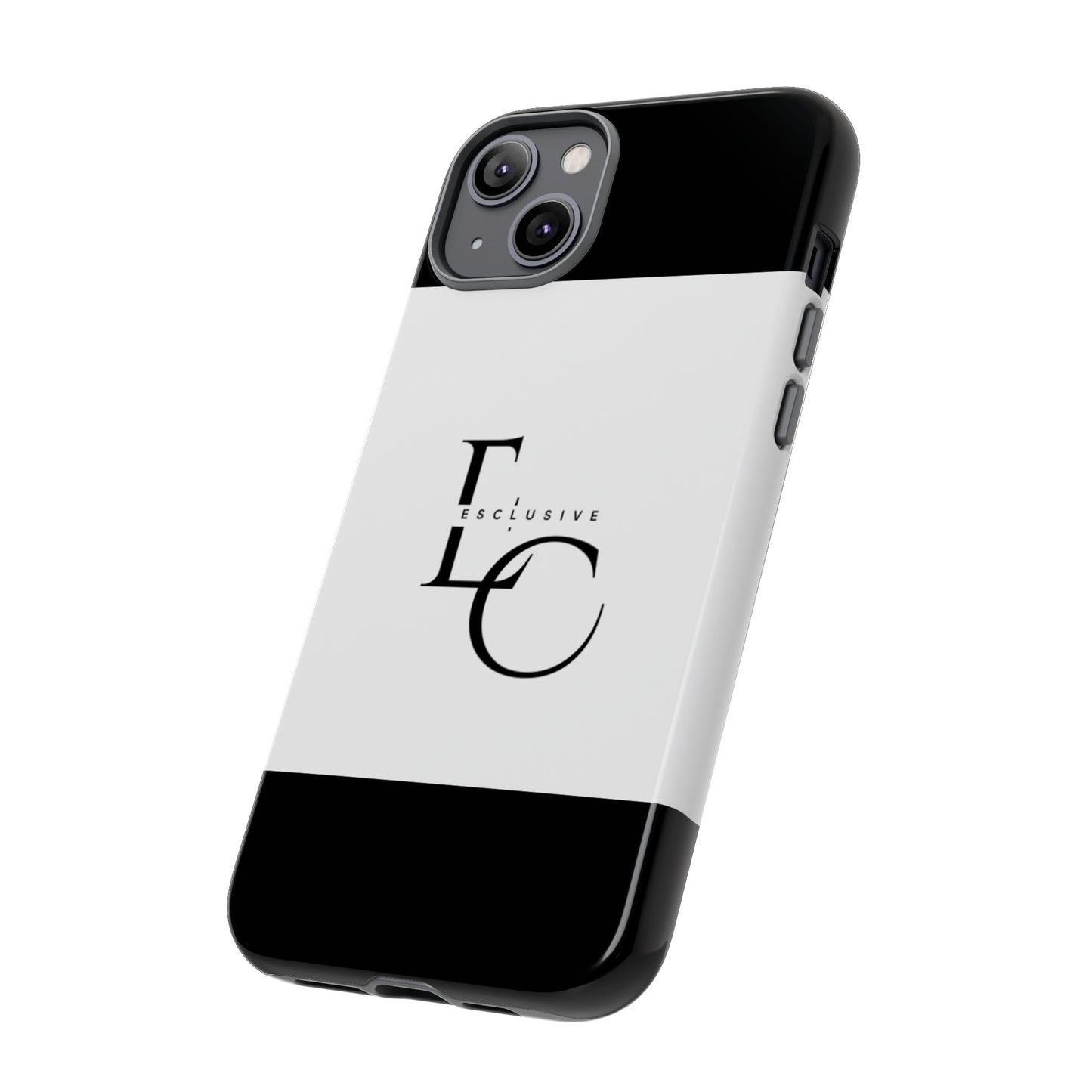 LC Exclusive Monogram Tough Phone Case — Black & White Slim Protective Cover