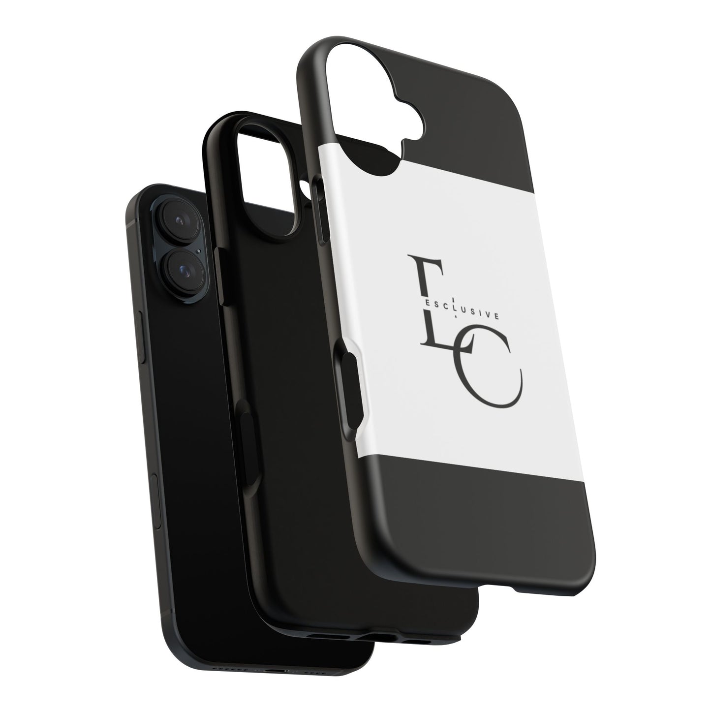 LC Exclusive Monogram Tough Phone Case — Black & White Slim Protective Cover