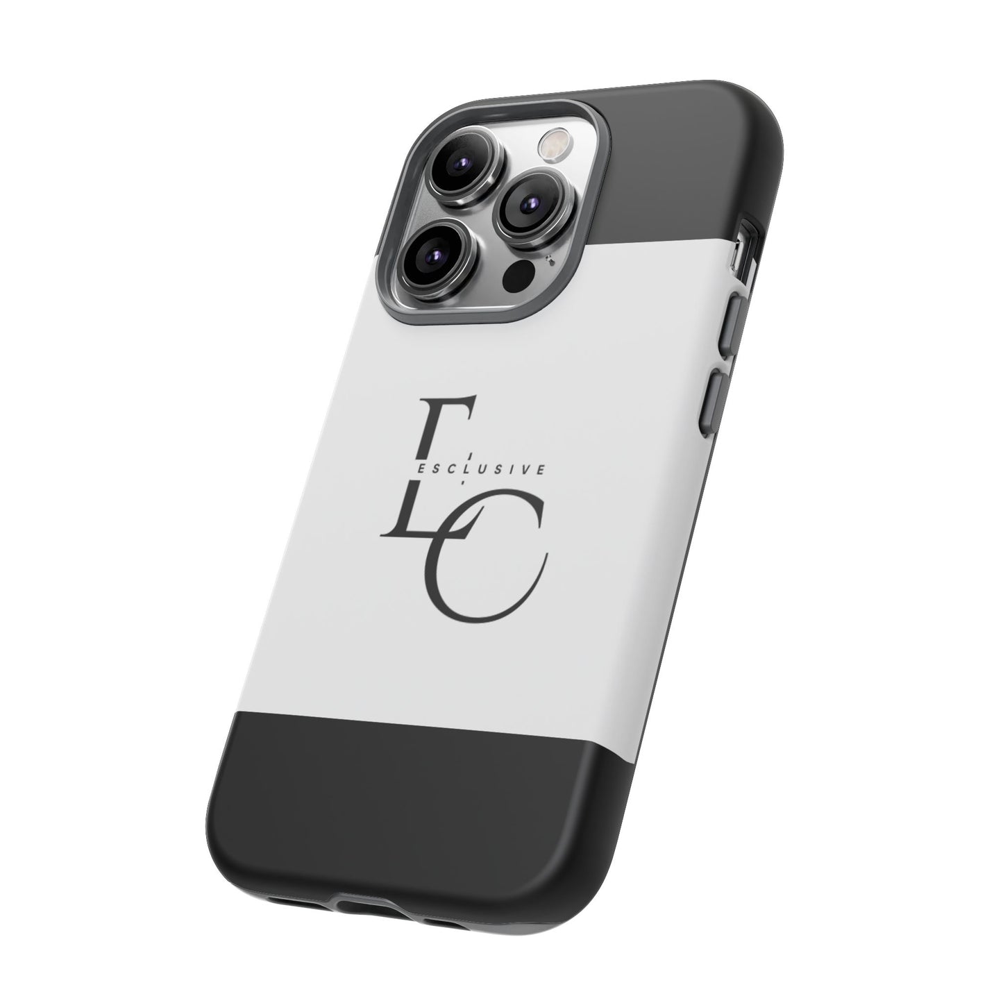 LC Exclusive Monogram Tough Phone Case — Black & White Slim Protective Cover