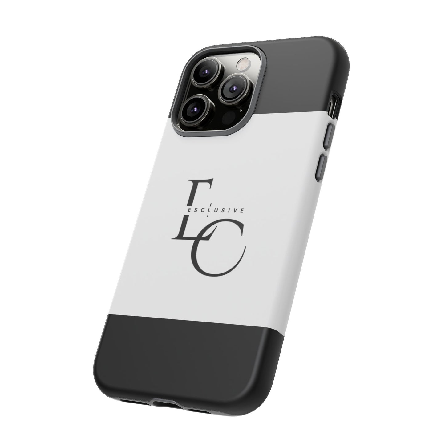LC Exclusive Monogram Tough Phone Case — Black & White Slim Protective Cover