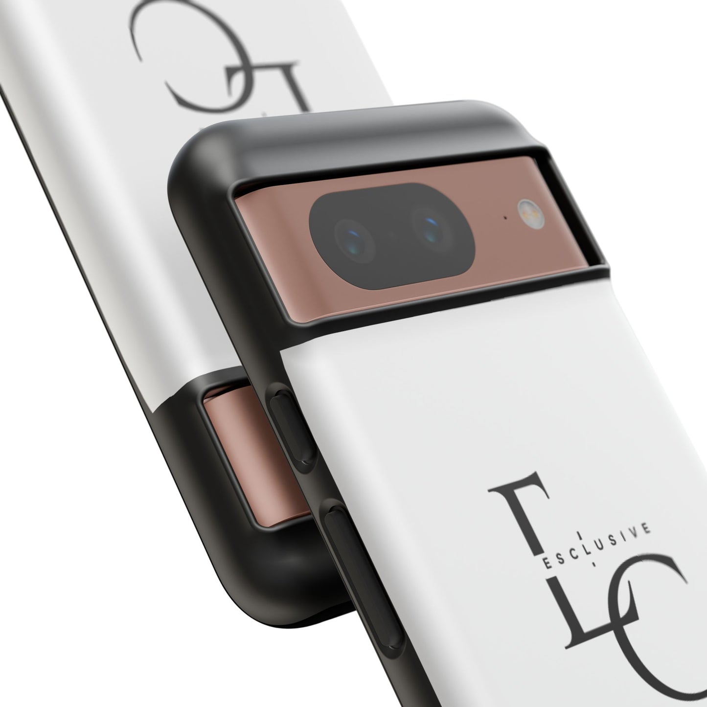 LC Exclusive Monogram Tough Phone Case — Black & White Slim Protective Cover