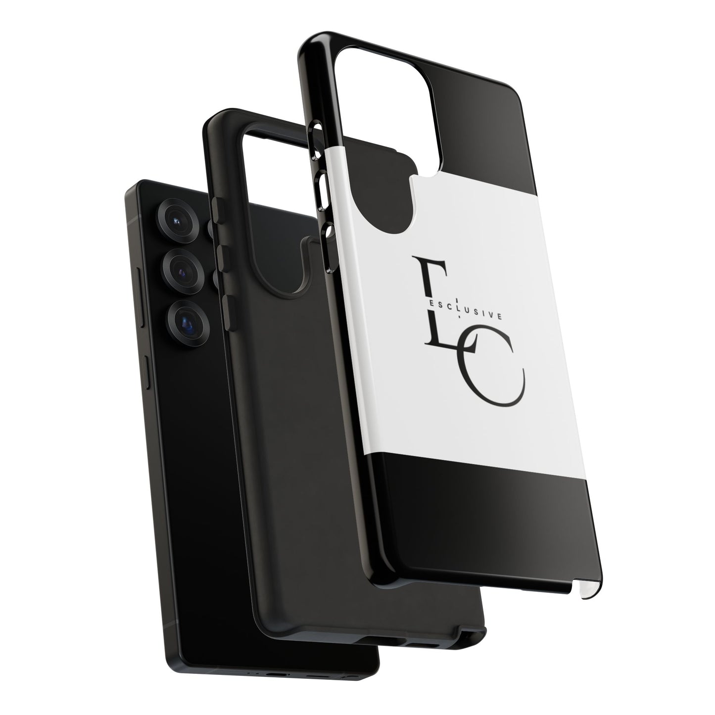 LC Exclusive Monogram Tough Phone Case — Black & White Slim Protective Cover