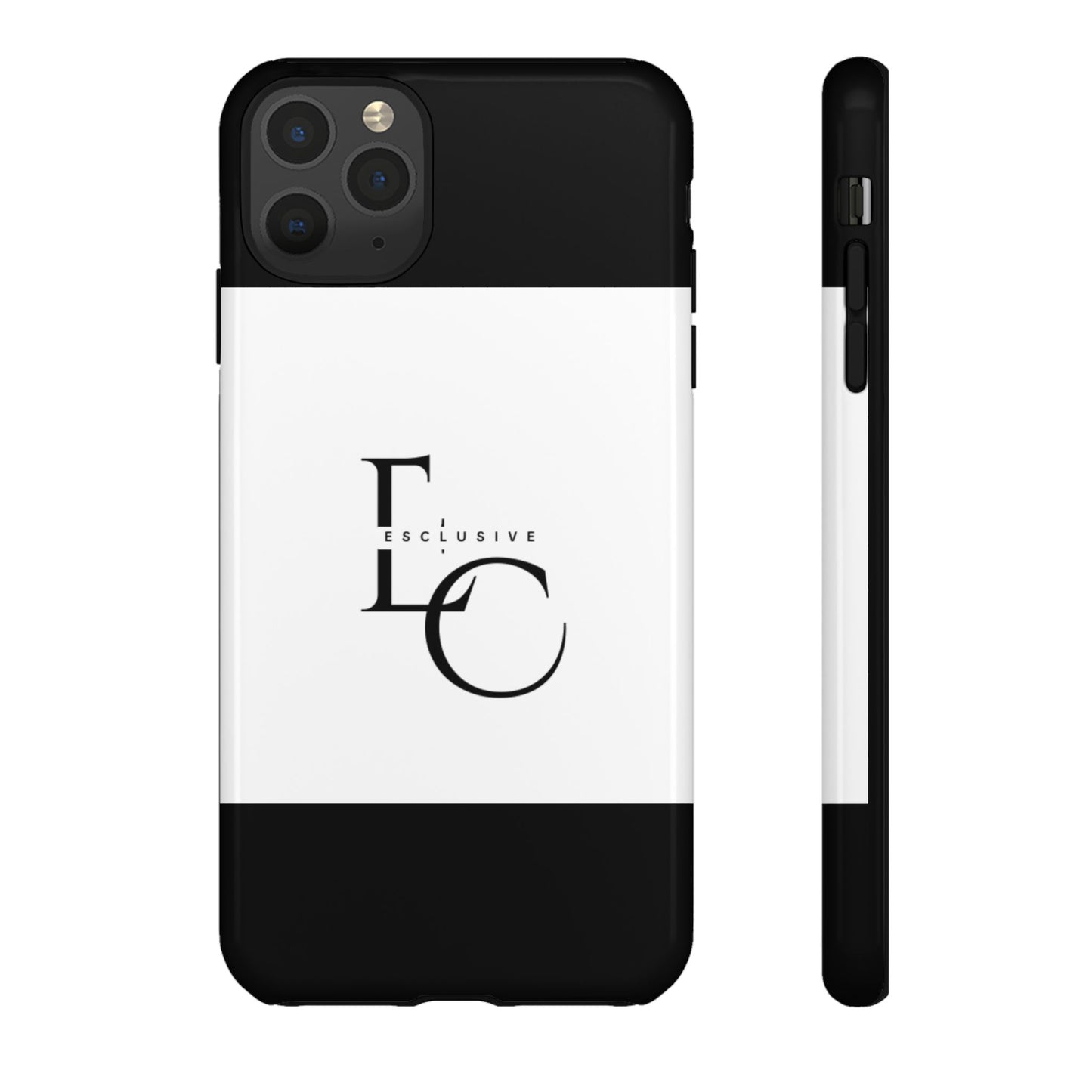 LC Exclusive Monogram Tough Phone Case — Black & White Slim Protective Cover