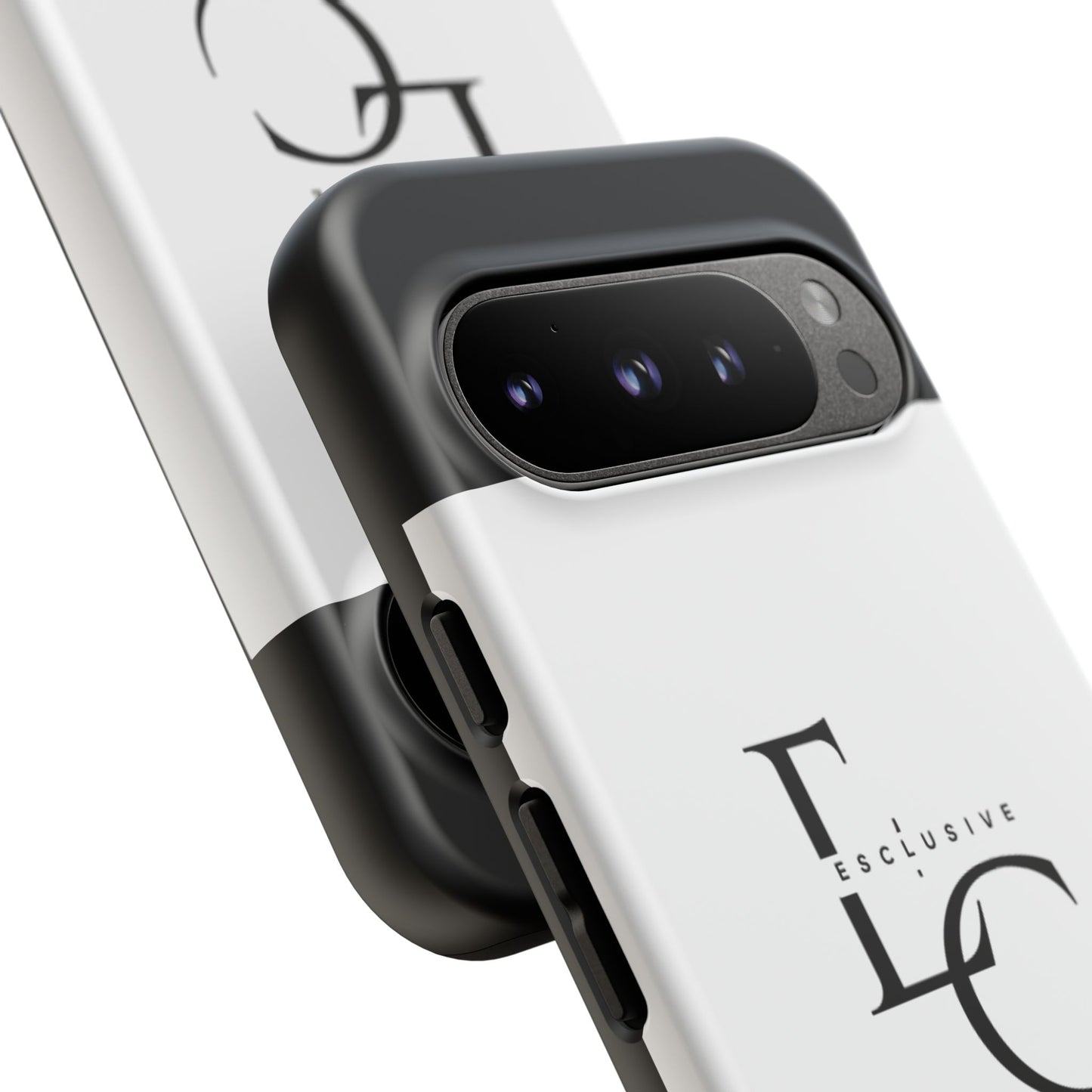 LC Exclusive Monogram Tough Phone Case — Black & White Slim Protective Cover