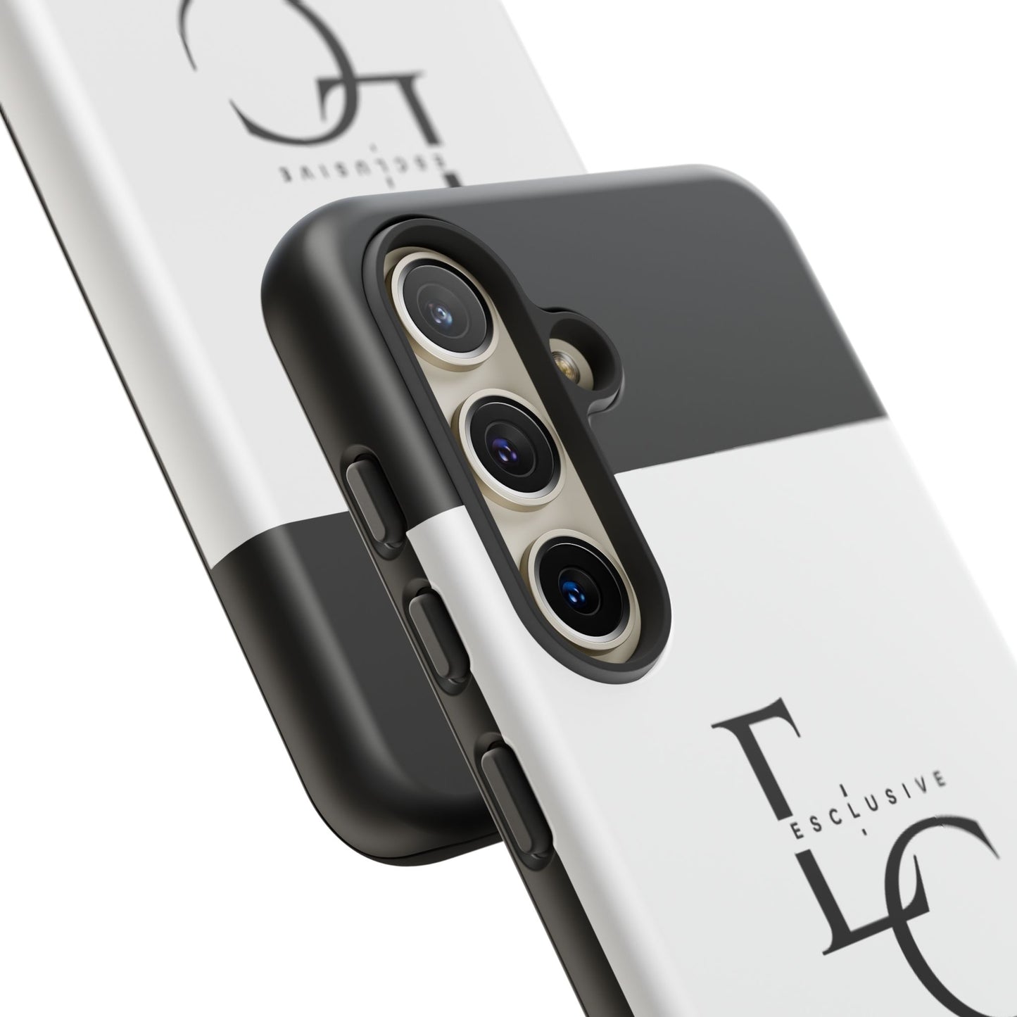 LC Exclusive Monogram Tough Phone Case — Black & White Slim Protective Cover