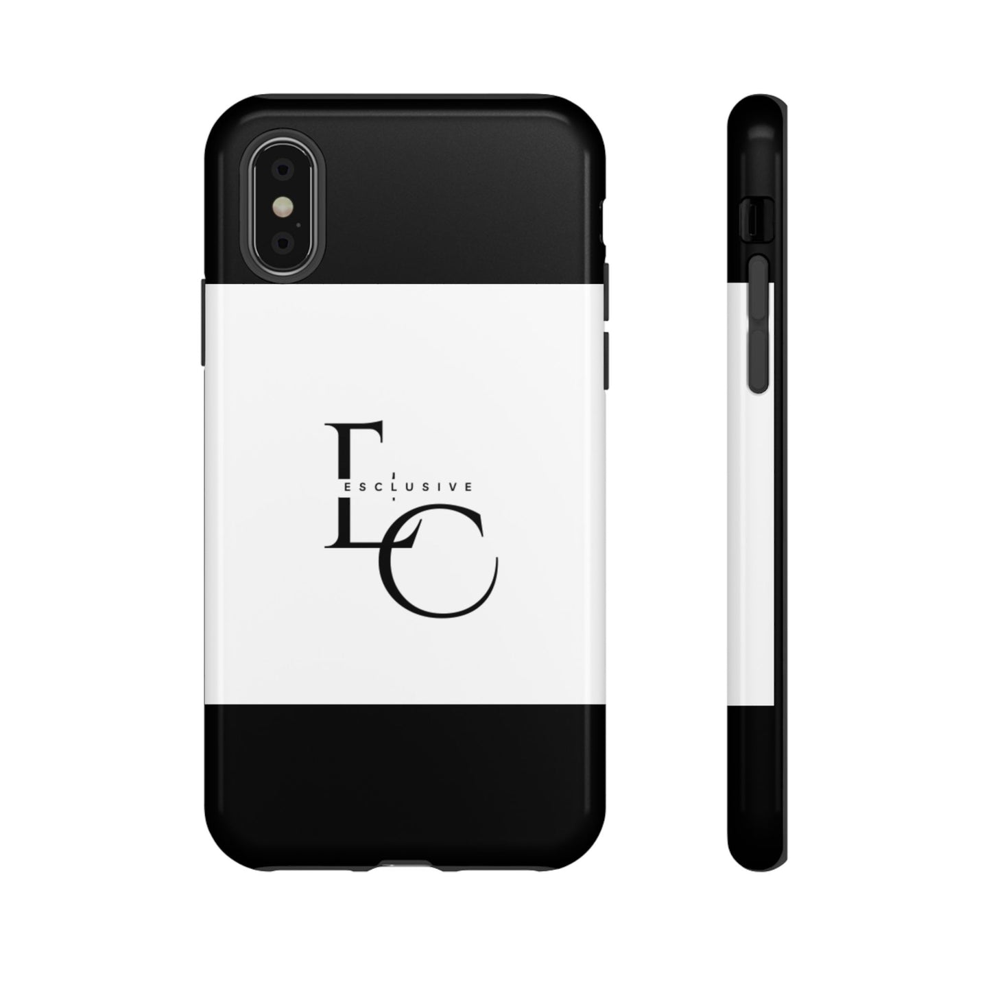 LC Exclusive Monogram Tough Phone Case — Black & White Slim Protective Cover