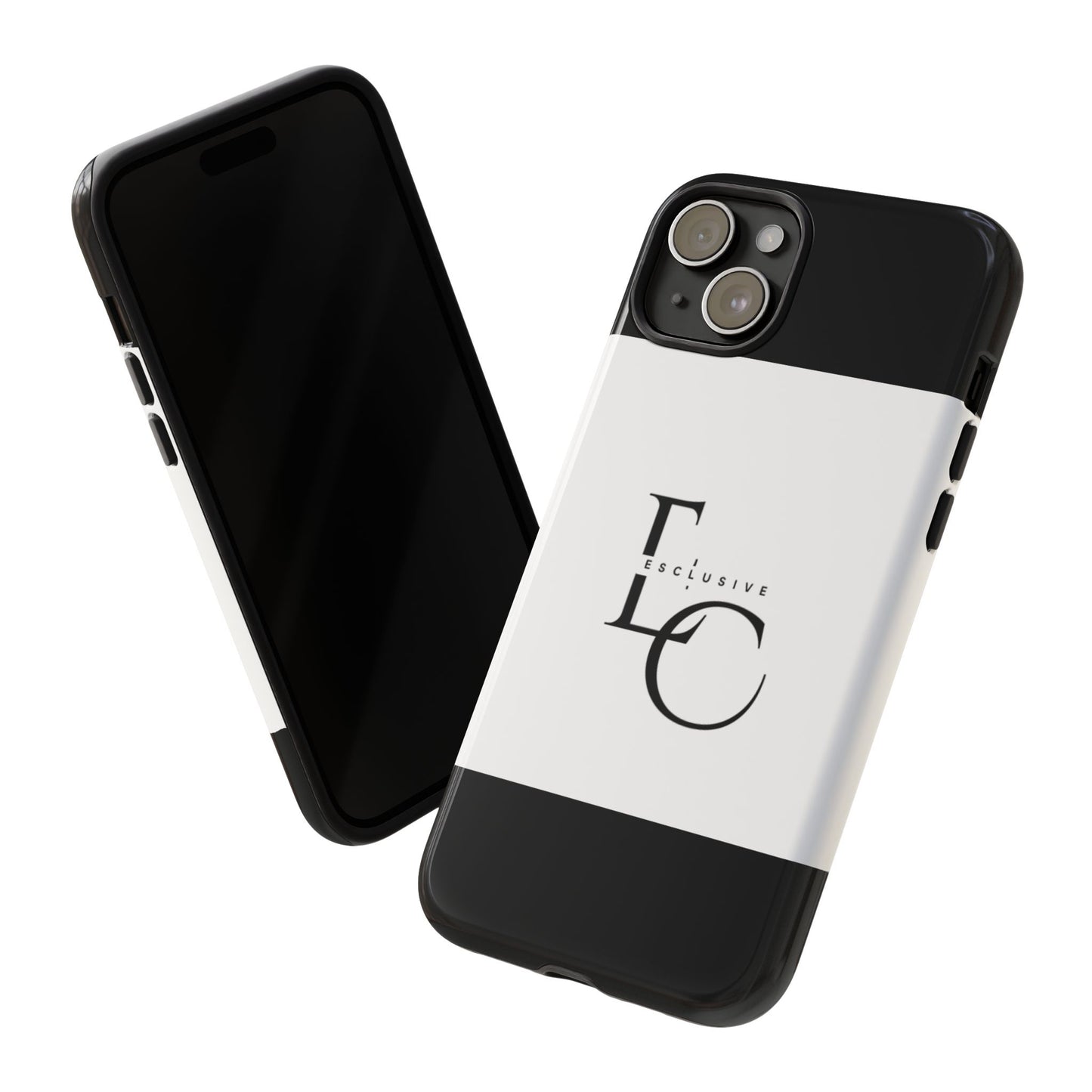 LC Exclusive Monogram Tough Phone Case — Black & White Slim Protective Cover