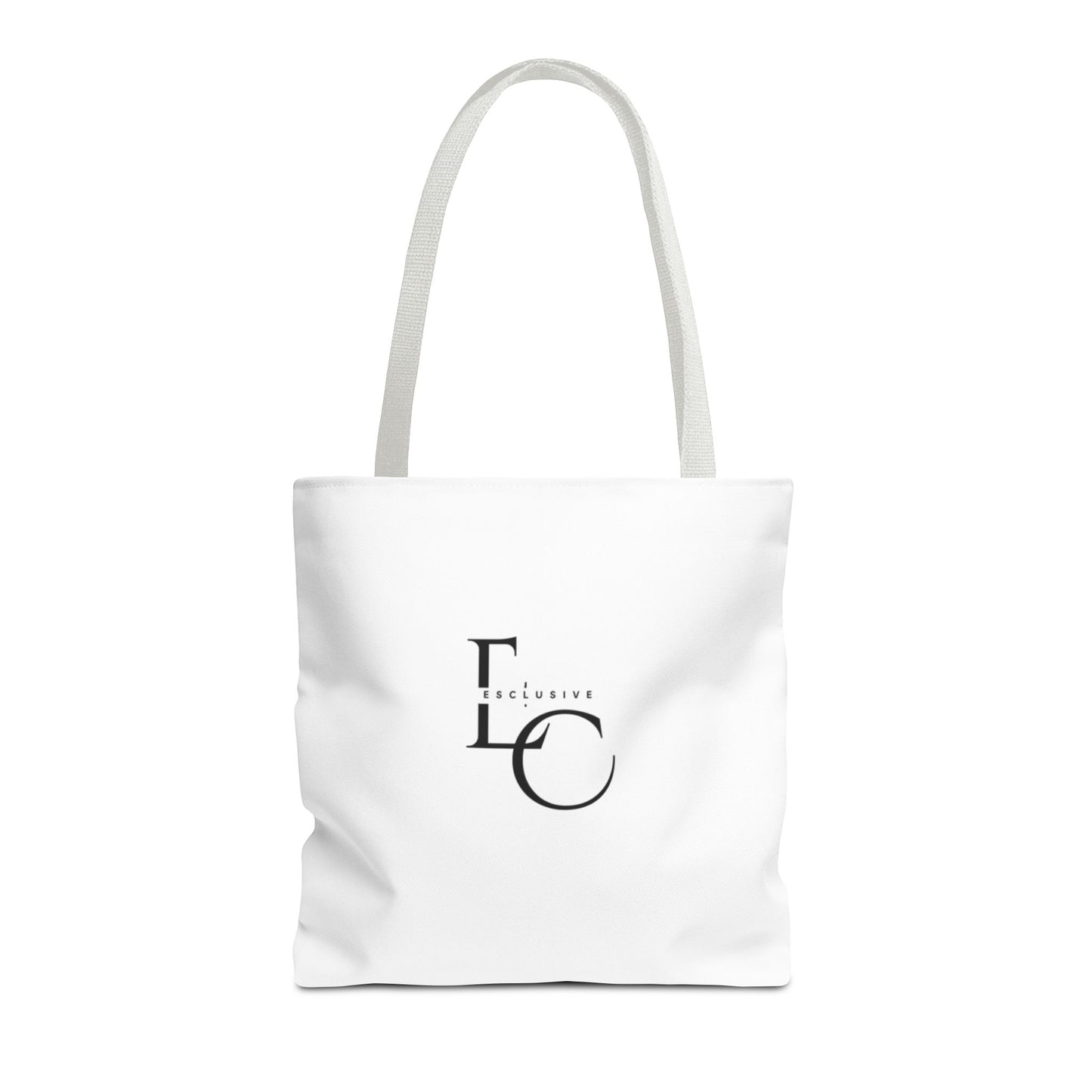 Minimalist Black Tote Bag with EO Monogram Logo — Stylish Everyday Canvas Tote