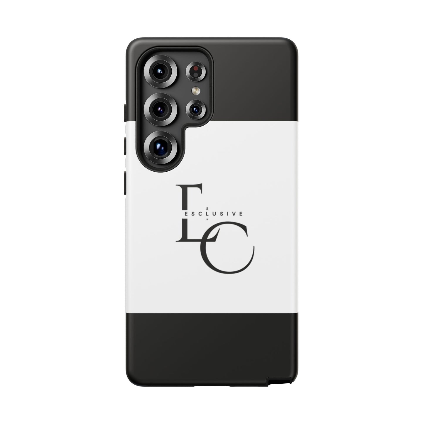 LC Exclusive Monogram Tough Phone Case — Black & White Slim Protective Cover