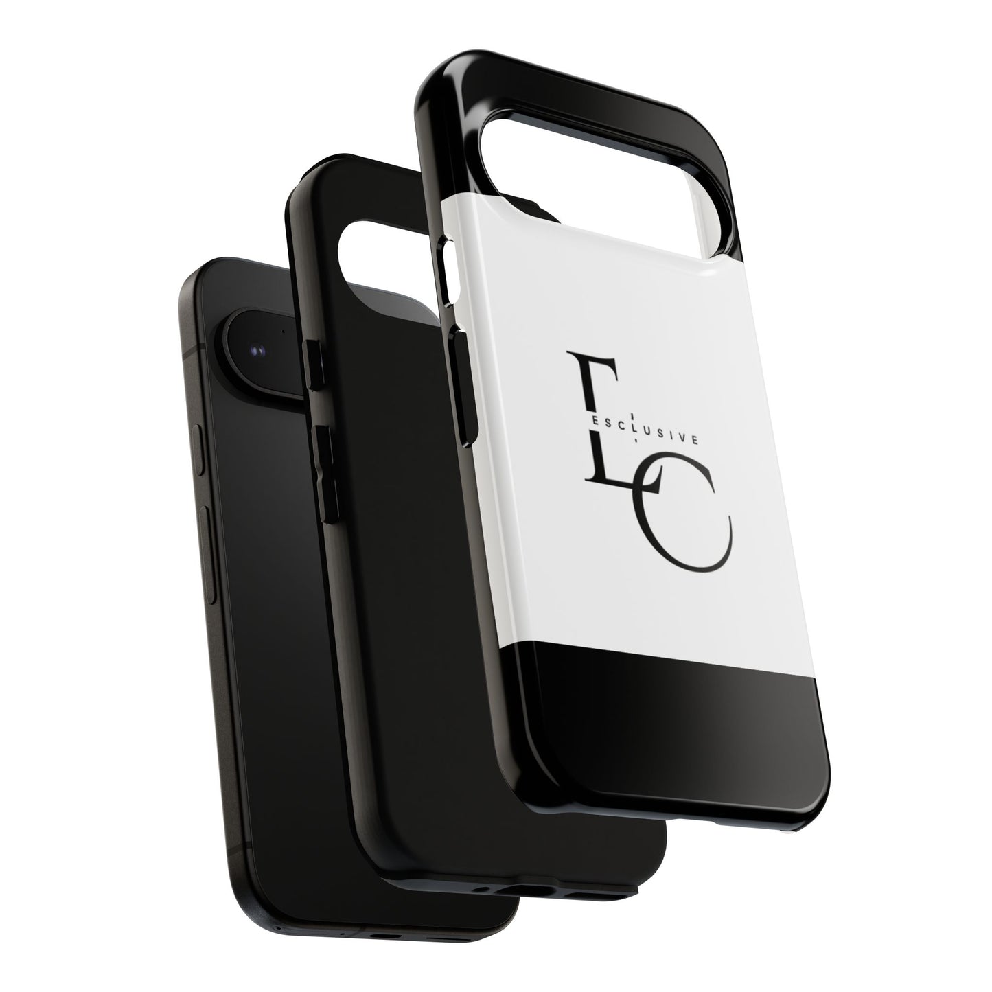 LC Exclusive Monogram Tough Phone Case — Black & White Slim Protective Cover