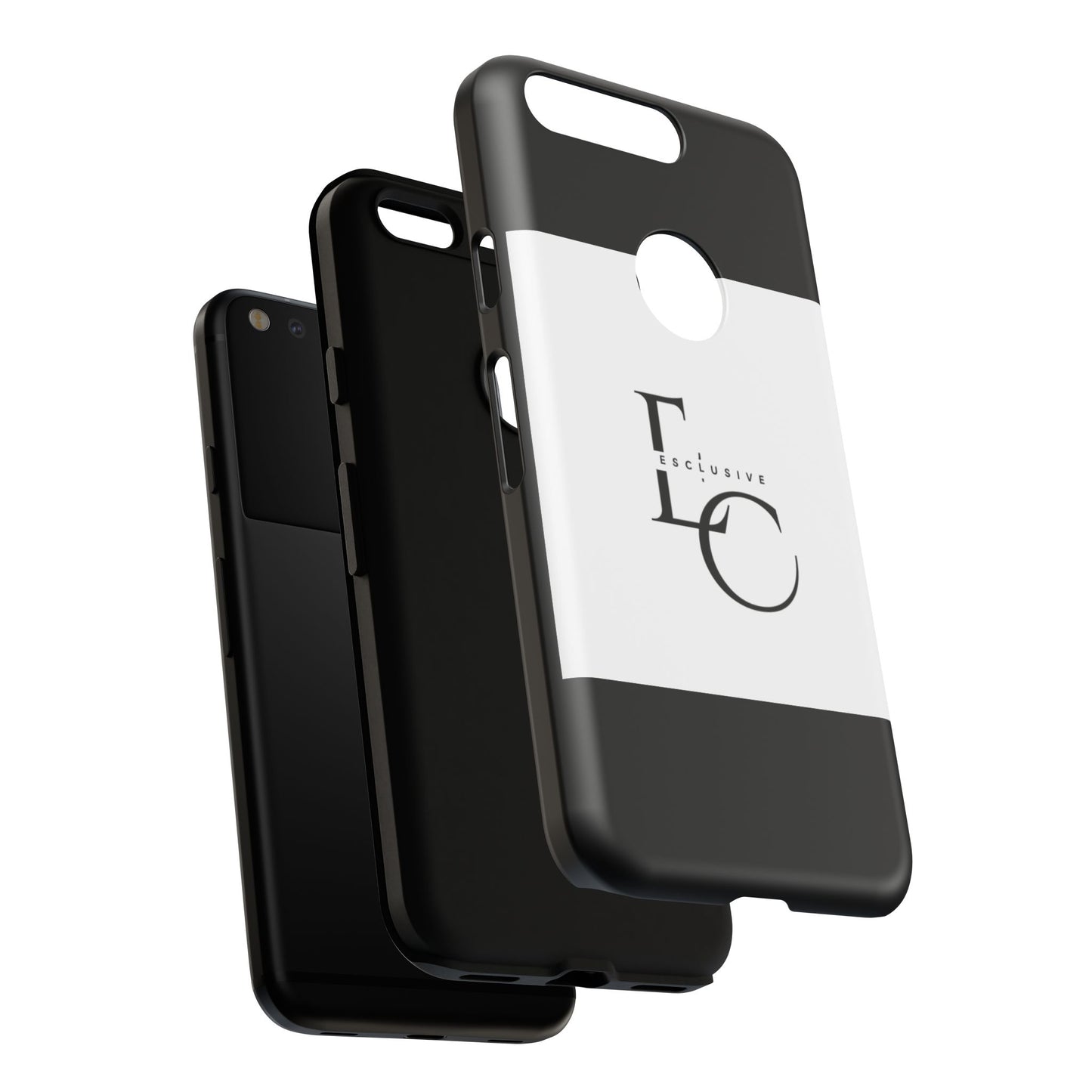 LC Exclusive Monogram Tough Phone Case — Black & White Slim Protective Cover