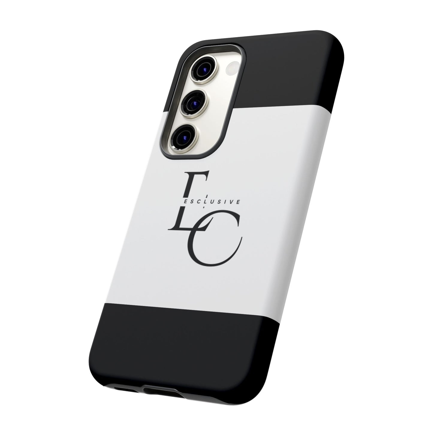 LC Exclusive Monogram Tough Phone Case — Black & White Slim Protective Cover