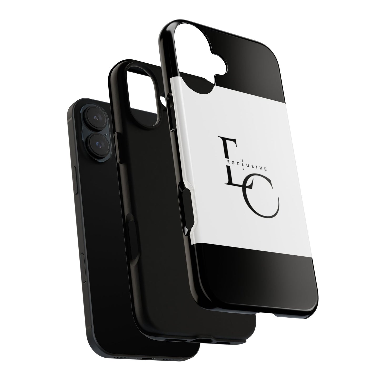 LC Exclusive Monogram Tough Phone Case — Black & White Slim Protective Cover