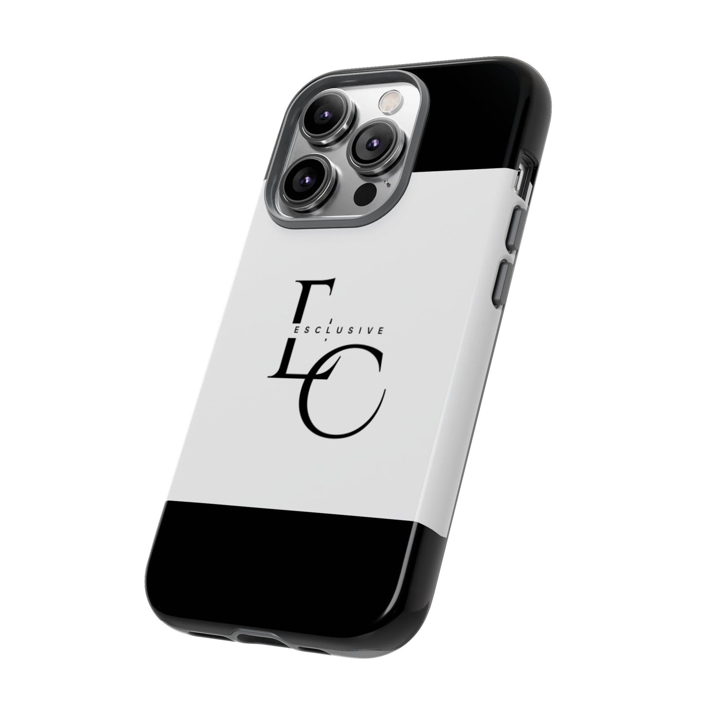 LC Exclusive Monogram Tough Phone Case — Black & White Slim Protective Cover