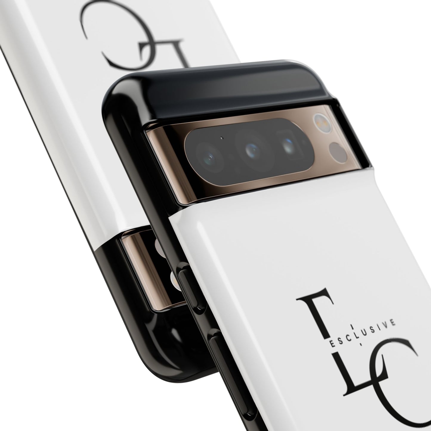 LC Exclusive Monogram Tough Phone Case — Black & White Slim Protective Cover